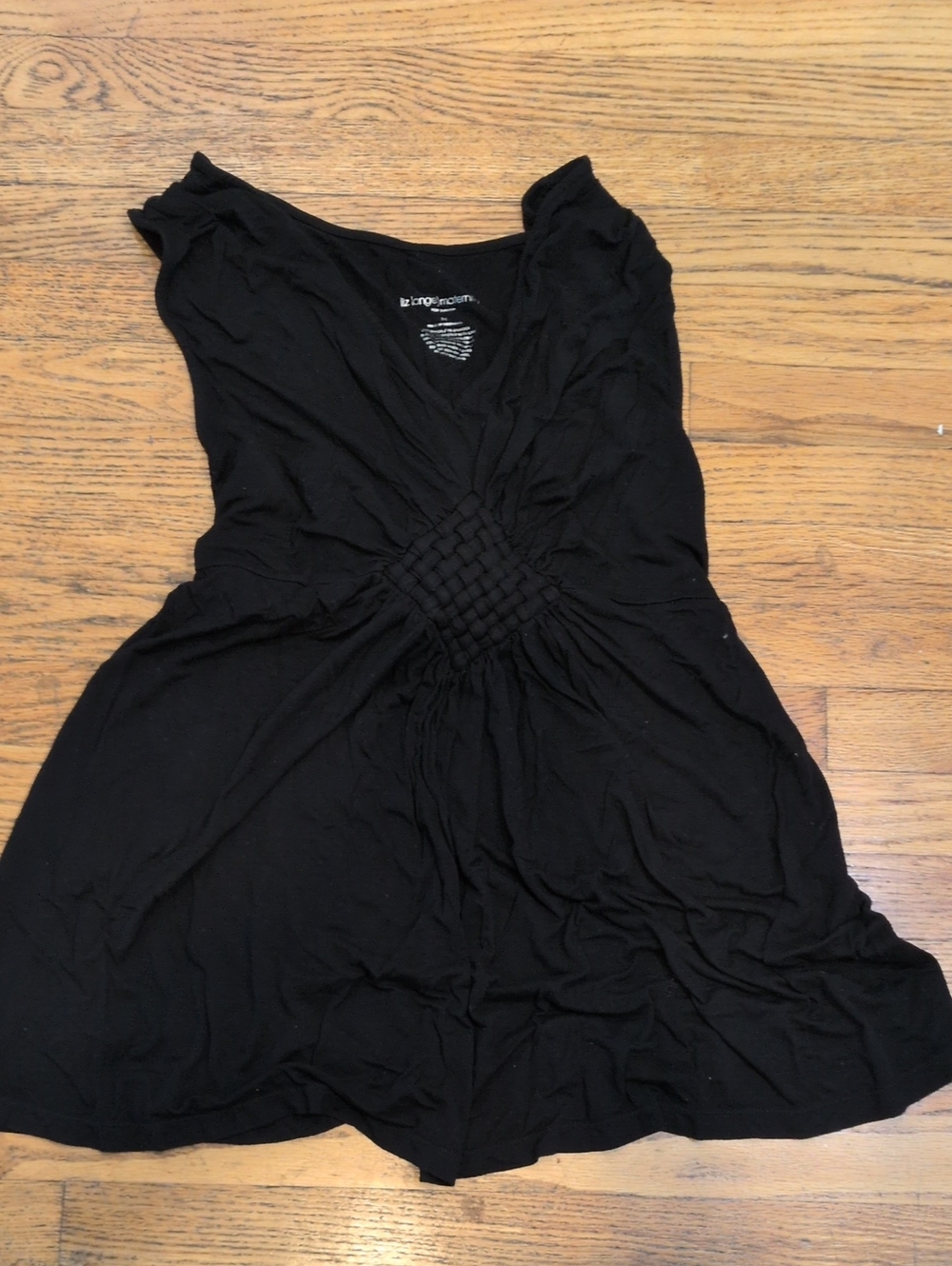 Liz Lange Maternity Black Knit Twist-Front Tank